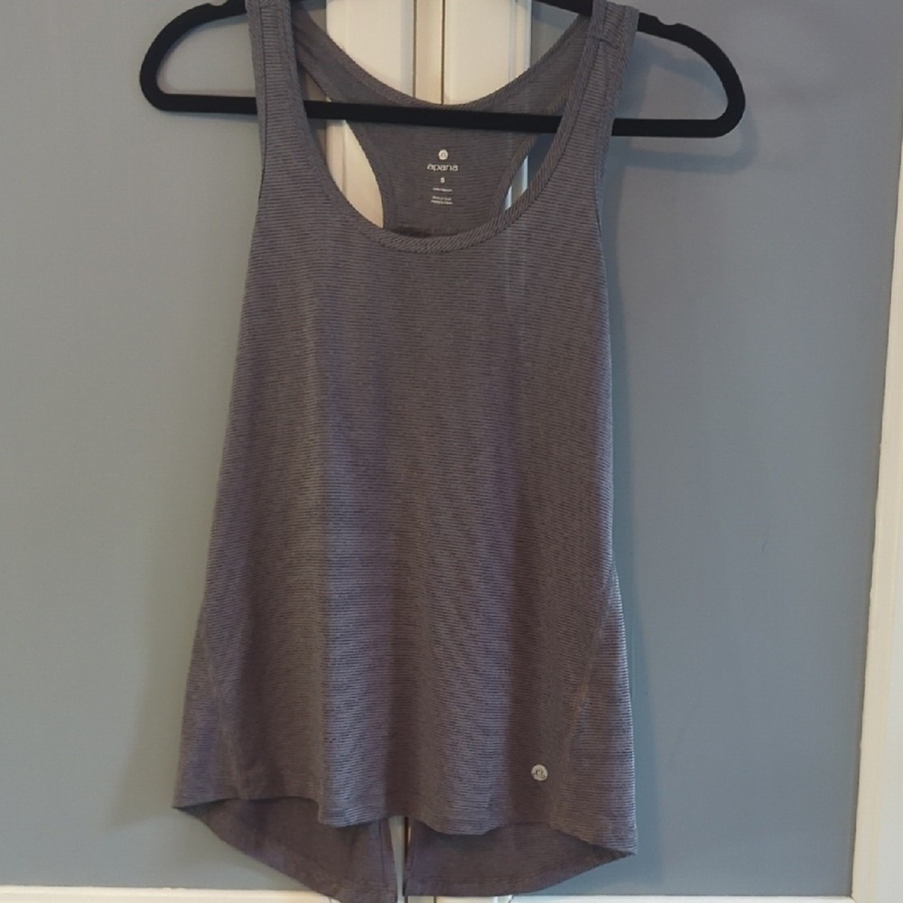 Apana Gray Racerback Athletic Tank Top Size S | Lightweight Workout Top